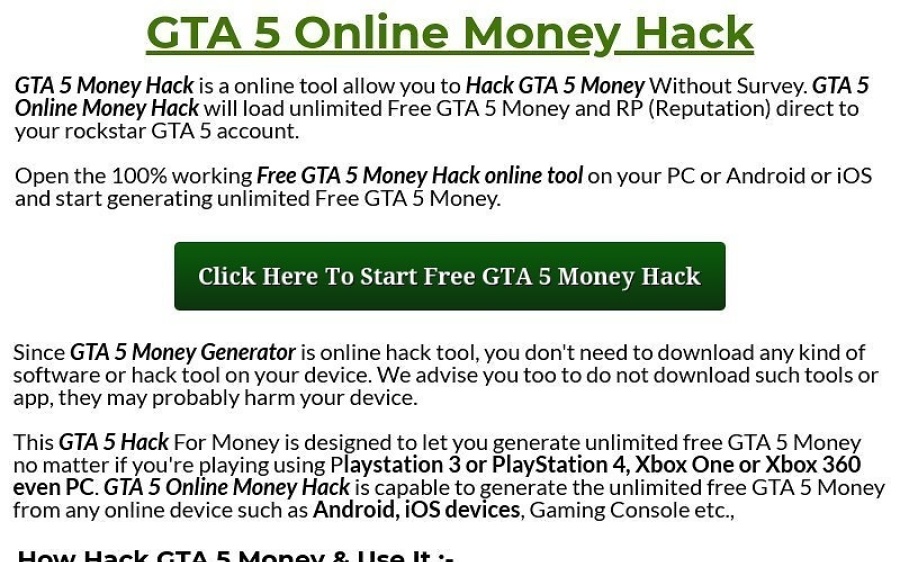 Gta 5 Money Hack No Survey